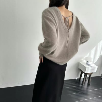 O15 後綁帶設計軟毛衣（3 colors）3