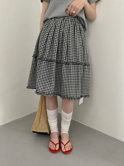 Gz85 木耳邊氣質半裙（2colors）7