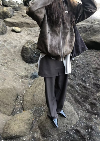 m02 片裙設計高級西裝褲S/M（4colors）11