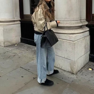 f11 大反摺直筒牛仔褲S/M（2colors）3