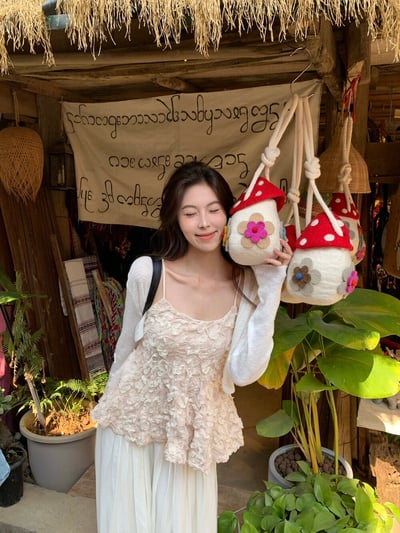 Gz87 溫柔立體花花背心（2colors）5