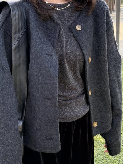 Gz57時髦短版羊毛外套（2colors）5