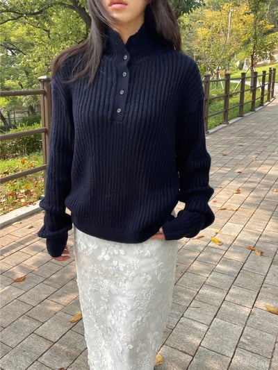 N15 排釦高領設計針織衣（3colors）6