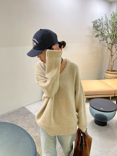 N20柔軟寬鬆V領毛衣（4 colors）9