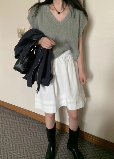 Aug22 鬆緊設計圓半裙9