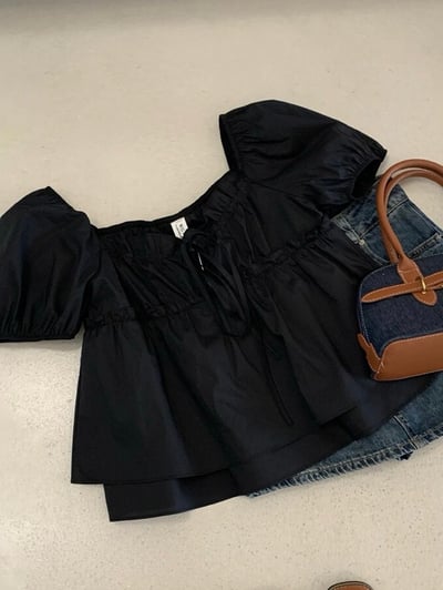 Gz04 甜甜澎澎袖上衣（2colors）8