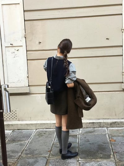 N17 細格子羊毛短裙S/M（2colors）6