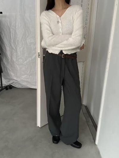 f16不修邊毛毛薄外套（3colors）3