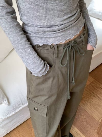 Oct16 大口袋設計簡約工裝褲（2colors）3