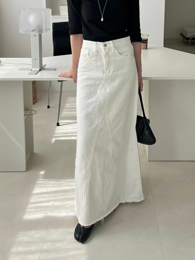 S05 超修身牛仔長裙S/M（3colors）1