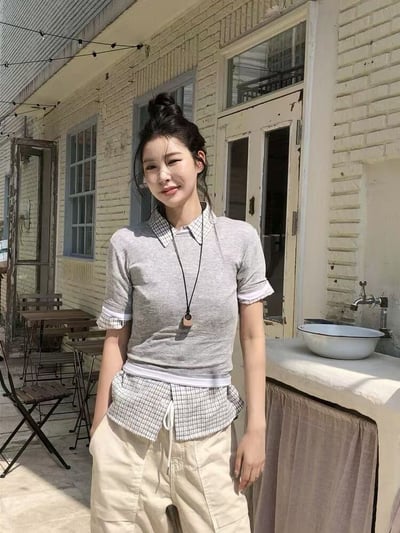 s8 設計款雙層拼接上衣（2colors）6