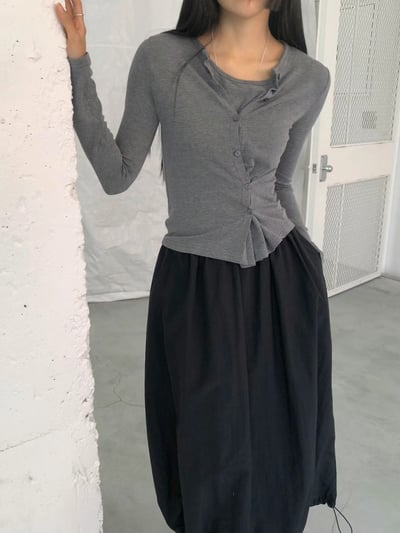 S06 斜釦設計舒服上衣（3colors）6