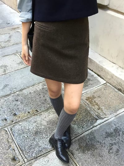 N17 細格子羊毛短裙S/M（2colors）2