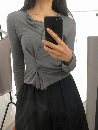 S06 斜釦設計舒服上衣（3colors）4