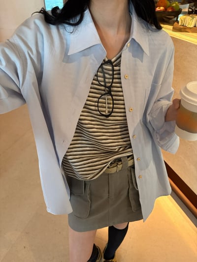 Gz80 撞色條紋上衣（4colors）3