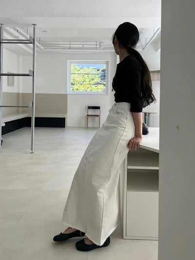 S05 超修身牛仔長裙S/M（3colors）4