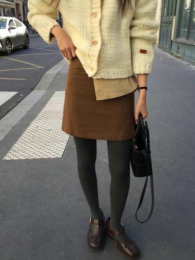 N17 細格子羊毛短裙S/M（2colors）12