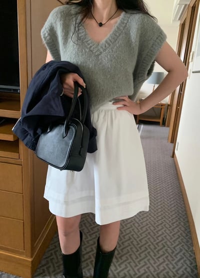 Aug22 鬆緊設計圓半裙7