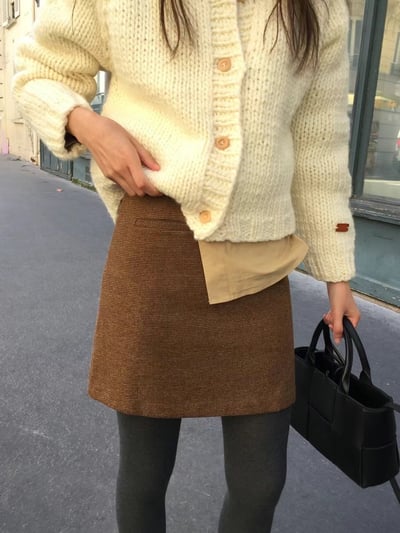 N17 細格子羊毛短裙S/M（2colors）11