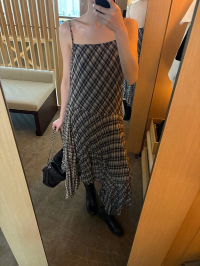 Gz82 不規則格紋細肩ops（2colors）8