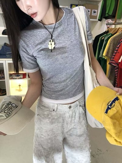 s8 設計款雙層拼接上衣（2colors）3