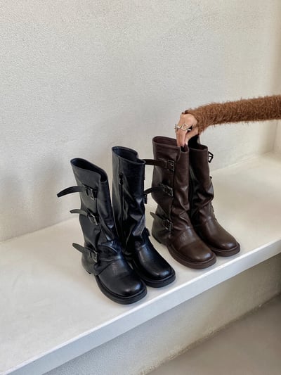 Gz74 高級顯瘦直筒靴（2colors）1