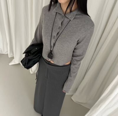 f10 多穿法排釦短上衣（2colors）1