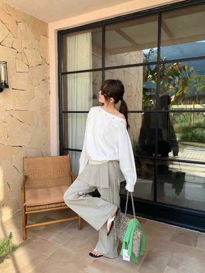 Gz75 設計款百褶裙休閒褲S/M/L（4colors）1