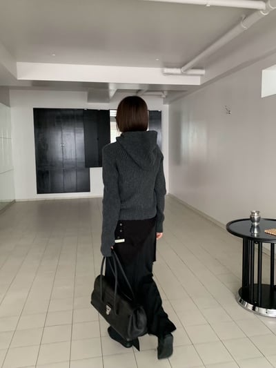 Oct23 坑條連帽針織外套（3colors）6