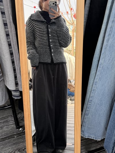 Gz65條紋立領毛衣3