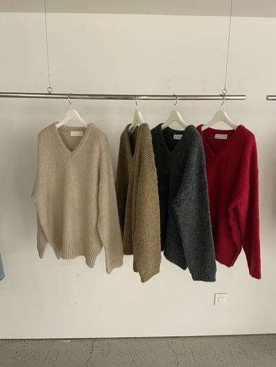 N20柔軟寬鬆V領毛衣（4 colors）14