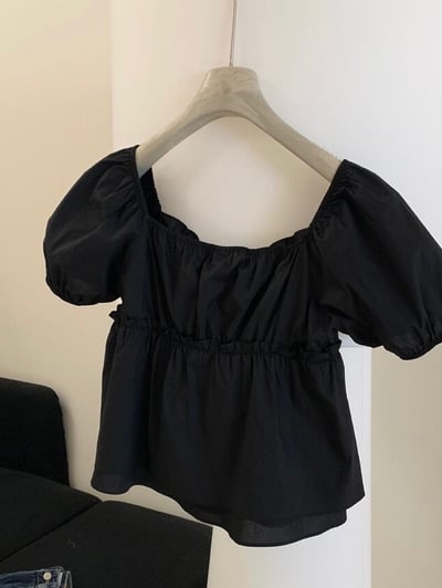 Gz04 甜甜澎澎袖上衣（2colors）7