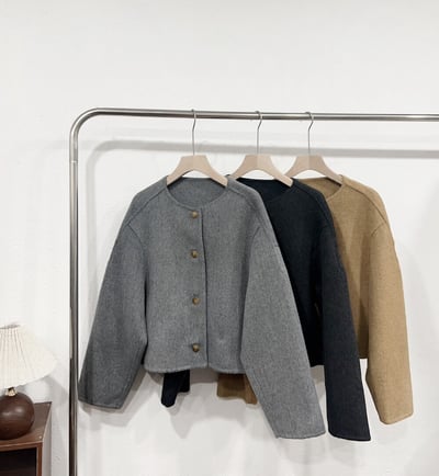 Gz57時髦短版羊毛外套（2colors）9