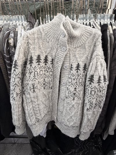 Gz28 冬日立領大園釦毛衣（2colors）9