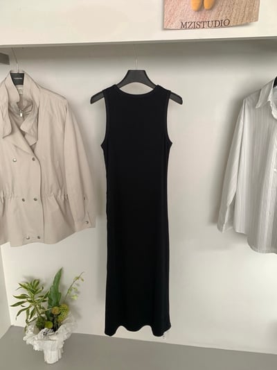 Gz73 側排釦無袖連衣裙7