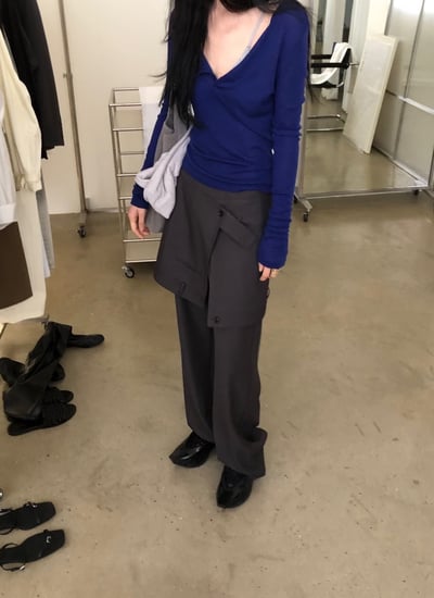 m02 片裙設計高級西裝褲S/M（4colors）3