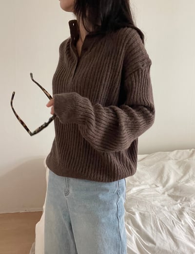 N15 排釦高領設計針織衣（3colors）1