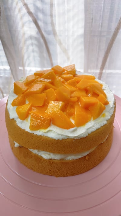 雙果香緹戚風生日蛋糕 6寸加高 滿版水果3