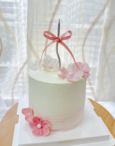 Hb 韓式生日蛋糕 花結之約3