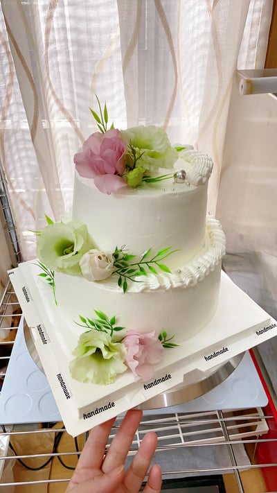 鮮花雙層蛋糕6+8吋 生日蛋糕1