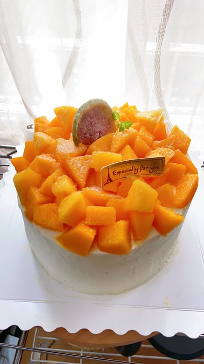 雙果香緹戚風生日蛋糕 6寸加高 滿版水果2