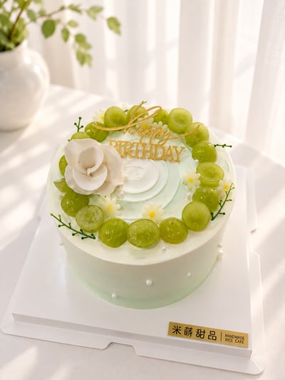 Hb  青色晨曦 生日蛋糕1
