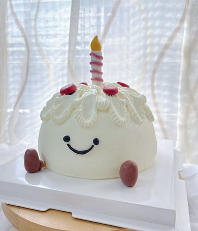 蠟燭人微笑星球 戚風生日蛋糕2