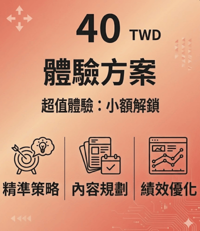 40 元方案｜體驗方案1
