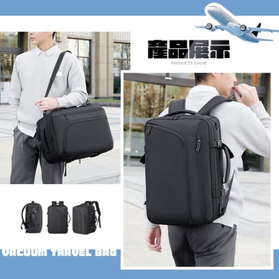 【UTA鴻嘉源】24吋真空壓縮登機包旅行背包雙肩包BA7 隨身行李免託運 可擴充 乾濕分離14