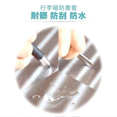 【UTA鴻嘉源】【現貨】行李箱防塵套｜加厚防水 PVC 材質｜透明保護套 托運防刮防髒 20-32吋多尺寸（左開口/右開口說明）8