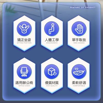 【UTA鴻嘉源】【久坐救星】人體工學 矯姿護腰坐墊 TZ6 護脊靠墊 辦公椅墊 支撐減壓 學生/上班族 適用 (支撐腰部/改善坐姿/透氣舒適)3