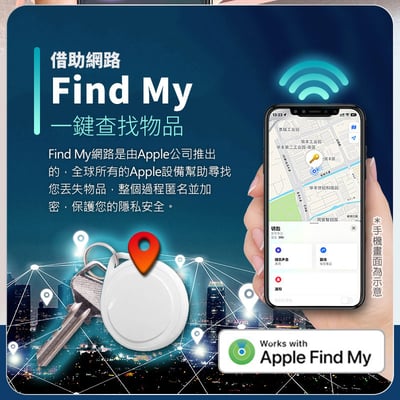 【UTA鴻嘉源】【MFI認證】Apple Find My 全球定位追蹤器 I-TAG｜防丟神器 藍牙找物 錢包/行李/寵物定位器 免APP下載 適用 iOS6