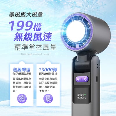 【UTA鴻嘉源】【2026全新款】 暴風冰敷摺疊涼感風扇 FN12 | Ice Storm Folding Cooling Fan | TEC物理製冷 | 199檔無級風速 | 13000轉無刷電機 | 3600mAh大電量 | 手持/桌立/掛脖 三用 | 附尋物小燈 | 安全認證合格9