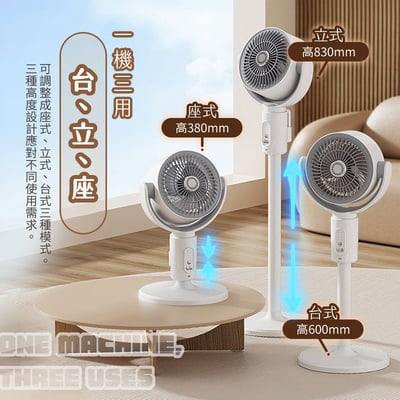 【UTA鴻嘉源】【官方保固】FN09S 3合1多功能循環扇 充電式無線電風扇 4000mAh大容量 8段定時 靜音循環扇 左右擺頭 露營風扇 台扇/立扇/座扇4